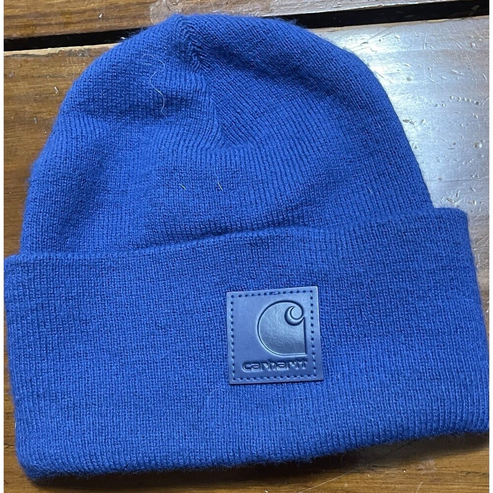Carhartt A18 Acrylic Watch Hat Knit Cuffed Beanie Royal Blue One Size